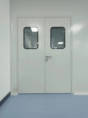 acheter Porte de salle blanche modulaire scellée en acier, porte manuelle double, surface lisse online manufacture