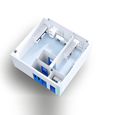acheter Huuao Customized GMP Laboratory Cleanroom Project Modular Wall Panel Lighting Sterile Clean Room online manufacture