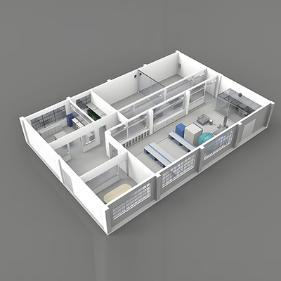 acheter Huuao Customized Solution Class 8 Prefabricated 50mm Sandwich Panel Modular Cleanroom GMP Workshop for Cosmetics or Food Factory online manufacture