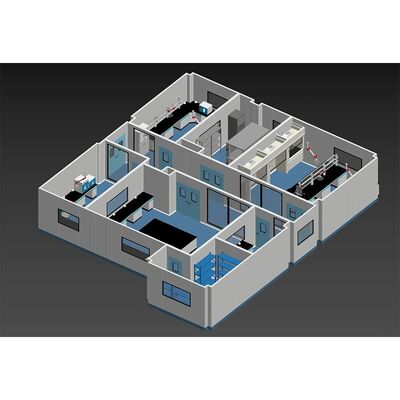 acheter HUAAO ISO GMP Panneau mural en PVC sans poussière Salle blanche modulaire pour laboratoires et ateliers FFU Assemblage de cabine propre avec mur dur fabrication en ligne