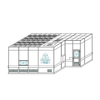 acheter HUAAO Conception OEM Moderne Salle Blanche Modulaire Classe 1000 Purification Étanche Ignifuge Atelier Écologique Sans Poussière fabrication en ligne