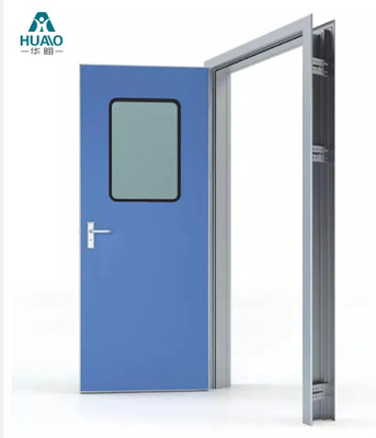 Porte de salle blanche en acier ignifuge CE standard pour laboratoire d'hôpital pharmacie