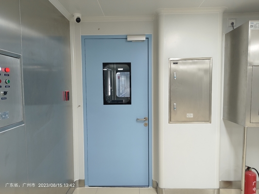 Porte en acier hermétique salle blanche porte oscillante en acier pour laboratoire hospitalier salle blanche