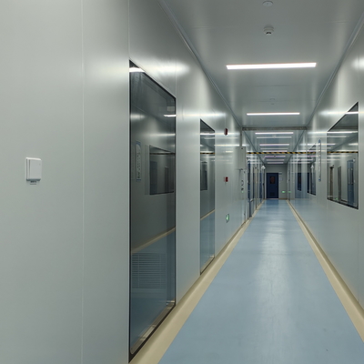 GMP surface lisse salle blanche vitre trempée fenêtre avec cadre en aluminium