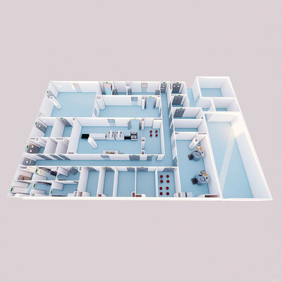 Construction de salles blanches modulaires pour des zones propres telles que les laboratoires, les salles blanches, les hôpitaux, les salles informatiques, la transformation alimentaire