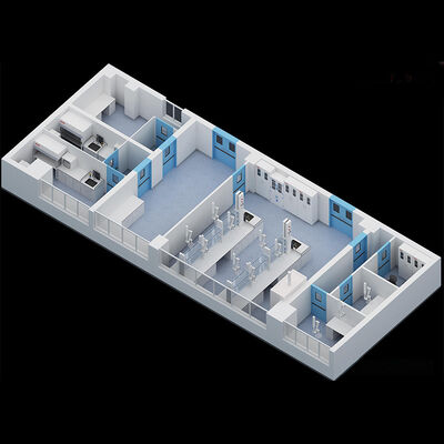 Panneau sandwich ignifuge léger et écologique à âme en polyuréthane HUAAO pour salle blanche minimaliste et atelier de nettoyage de poussière